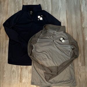 Under Armour Kids' Navy and Gray Quarter-Zip Sweatshirts